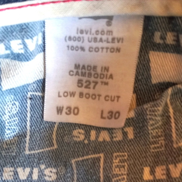 Levi's Low Boot Cut Vintage Distressed Blue Jeans - Picture 10 of 16